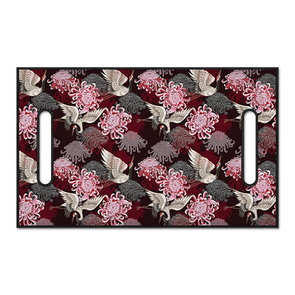 Japanese Cranes And Chrysanthemums Print Golf Cart Seat Cover
