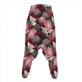 Japanese Cranes And Chrysanthemums Print Hammer Pants