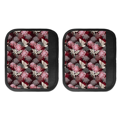 Japanese Cranes And Chrysanthemums Print Handle Covers
