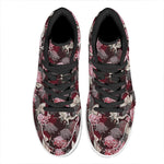 Japanese Cranes And Chrysanthemums Print High Top Leather Sneakers
