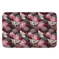 Japanese Cranes And Chrysanthemums Print Indoor Door Mat