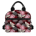 Japanese Cranes And Chrysanthemums Print Insulated Lunch Bag