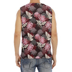 Japanese Cranes And Chrysanthemums Print Men's Fitness Tank Top