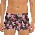 Japanese Cranes And Chrysanthemums Print Men's Short Boxer Briefs