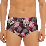 Japanese Cranes And Chrysanthemums Print Men's Triangle Swim Briefs