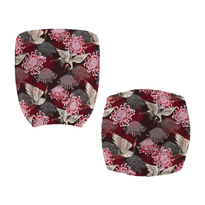 Japanese Cranes And Chrysanthemums Print Office Chair Cover