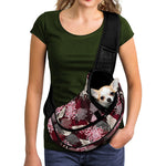 Japanese Cranes And Chrysanthemums Print Pet Sling Carrier