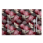 Japanese Cranes And Chrysanthemums Print Placemat