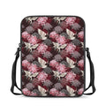 Japanese Cranes And Chrysanthemums Print Rectangular Crossbody Bag