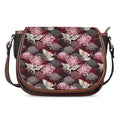 Japanese Cranes And Chrysanthemums Print Saddle Bag