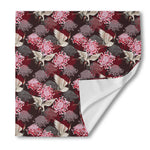 Japanese Cranes And Chrysanthemums Print Silk Bandana