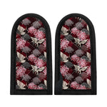 Japanese Cranes And Chrysanthemums Print Skillet Handle Cover
