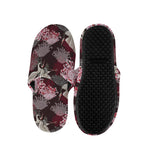 Japanese Cranes And Chrysanthemums Print Slippers
