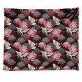 Japanese Cranes And Chrysanthemums Print Tapestry