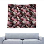 Japanese Cranes And Chrysanthemums Print Tapestry