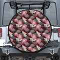 Japanese Cranes And Chrysanthemums Print Tire Cover