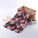 Japanese Cranes And Chrysanthemums Print Towel