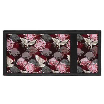 Japanese Cranes And Chrysanthemums Print Trifold Wallet