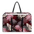 Japanese Cranes And Chrysanthemums Print Utility Tote Bag