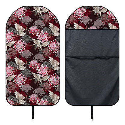 Japanese Cranes And Chrysanthemums Print Waterproof Car Seat Cover