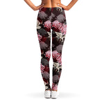 Japanese Cranes And Chrysanthemums Print Women's Leggings