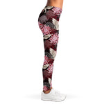 Japanese Cranes And Chrysanthemums Print Women's Leggings