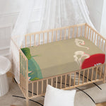 Japanese Cranes At Sunset Print Baby Crib Sheet