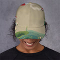 Japanese Cranes At Sunset Print Baseball Cap