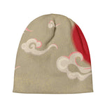 Japanese Cranes At Sunset Print Beanie