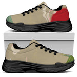 Japanese Cranes At Sunset Print Black Chunky Shoes