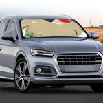 Japanese Cranes At Sunset Print Car Windshield Sun Shade