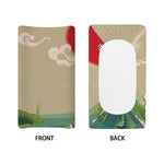 Japanese Cranes At Sunset Print Changing Pad Cover