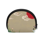 Japanese Cranes At Sunset Print Coin Purse
