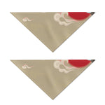 Japanese Cranes At Sunset Print Dog Bandana