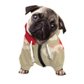 Japanese Cranes At Sunset Print Dog Zip Up Hoodie