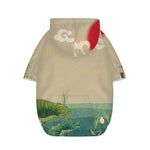 Japanese Cranes At Sunset Print Dog Zip Up Hoodie