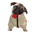 Japanese Cranes At Sunset Print Dog Zip Up Jacket