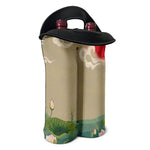 Japanese Cranes At Sunset Print Double Neoprene Wine Tote