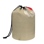 Japanese Cranes At Sunset Print Drawstring Makeup Bag