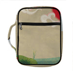 Japanese Cranes At Sunset Print Front Pocket Bible Bag