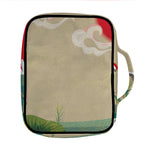 Japanese Cranes At Sunset Print Front Pocket Bible Bag