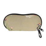 Japanese Cranes At Sunset Print Glasses Case
