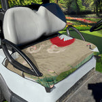Japanese Cranes At Sunset Print Golf Cart Seat Cover