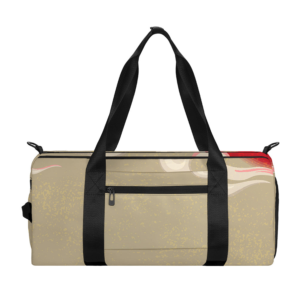 Japanese Cranes At Sunset Print Gym Bag