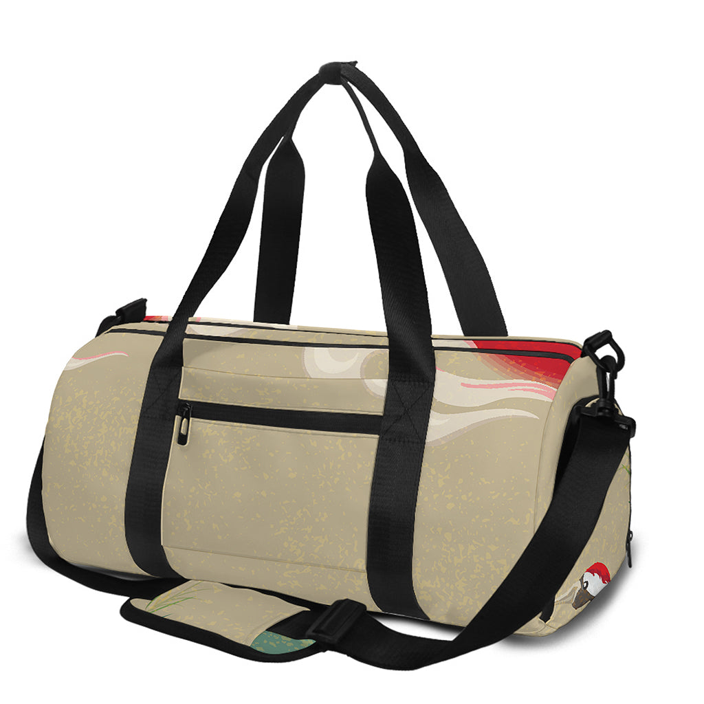 Japanese Cranes At Sunset Print Gym Bag