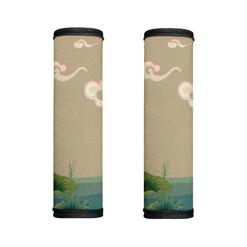 Japanese Cranes At Sunset Print Handle Covers