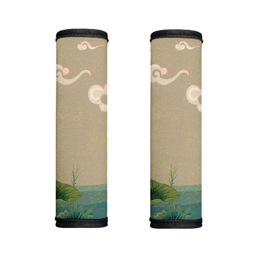Japanese Cranes At Sunset Print Handle Covers