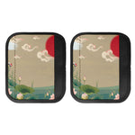 Japanese Cranes At Sunset Print Handle Covers