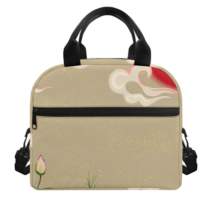 Japanese Cranes At Sunset Print Insulated Lunch Bag