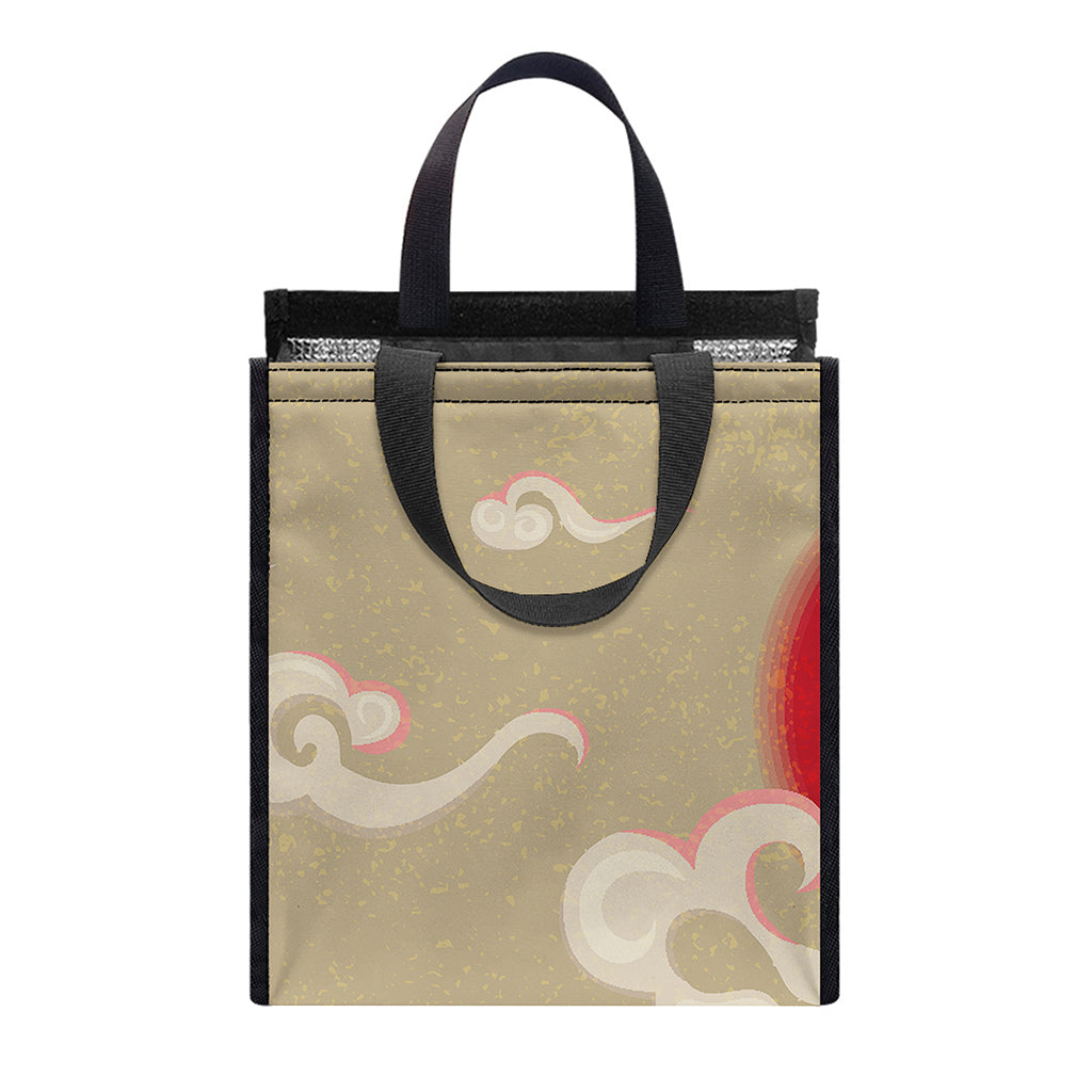 Japanese Cranes At Sunset Print Insulated Lunch Tote